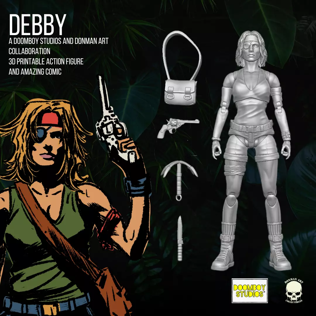 Debby Doomboy Studios and Donman 3D printable full action figure 3D print model_0