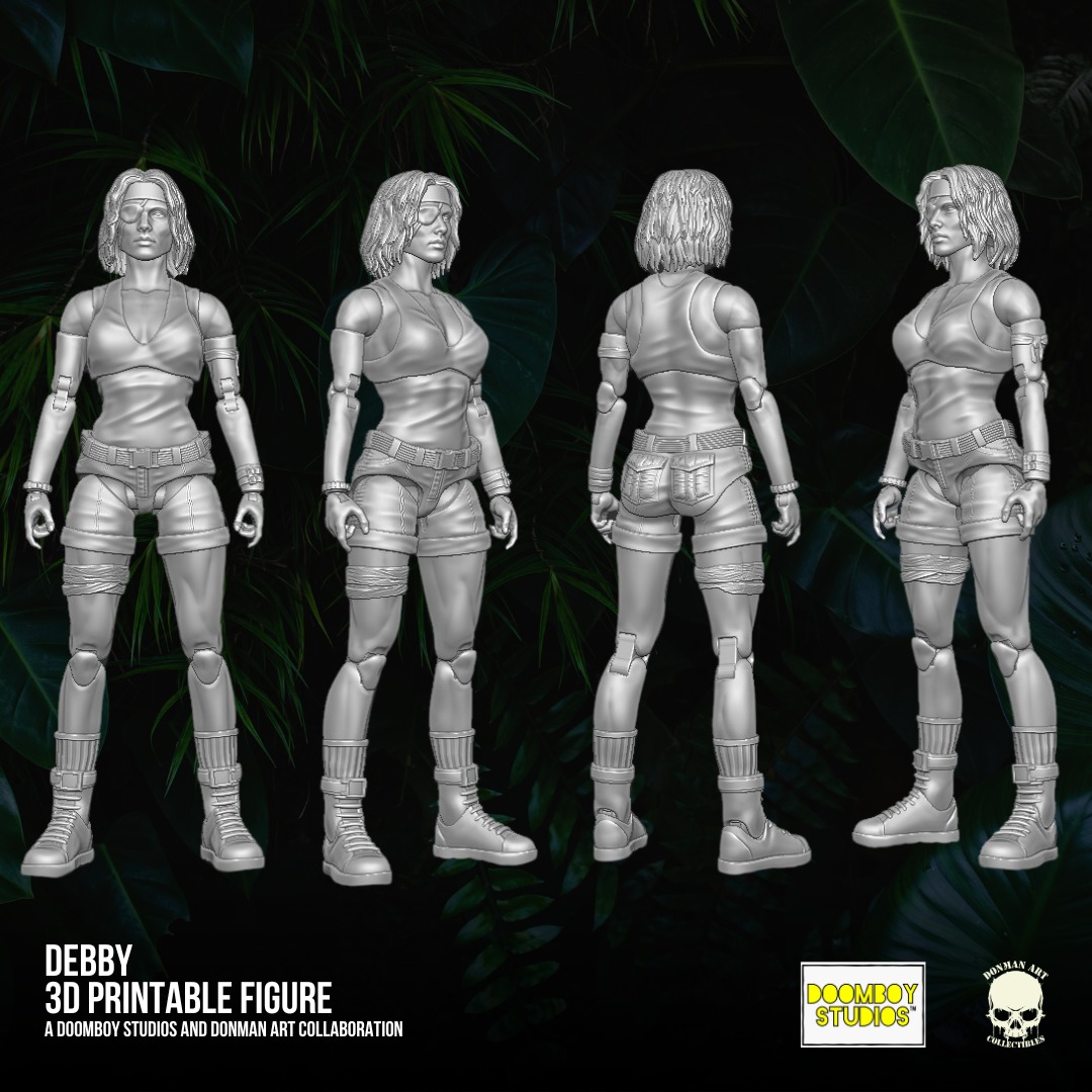 Debby Doomboy Studios and Donman 3D printable full action figure 3D print model_17