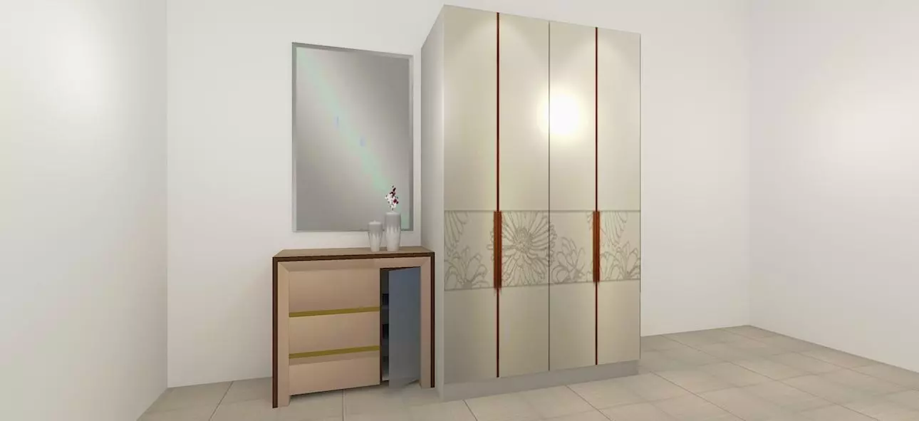 Wardrobe  Low-poly 3D model_0