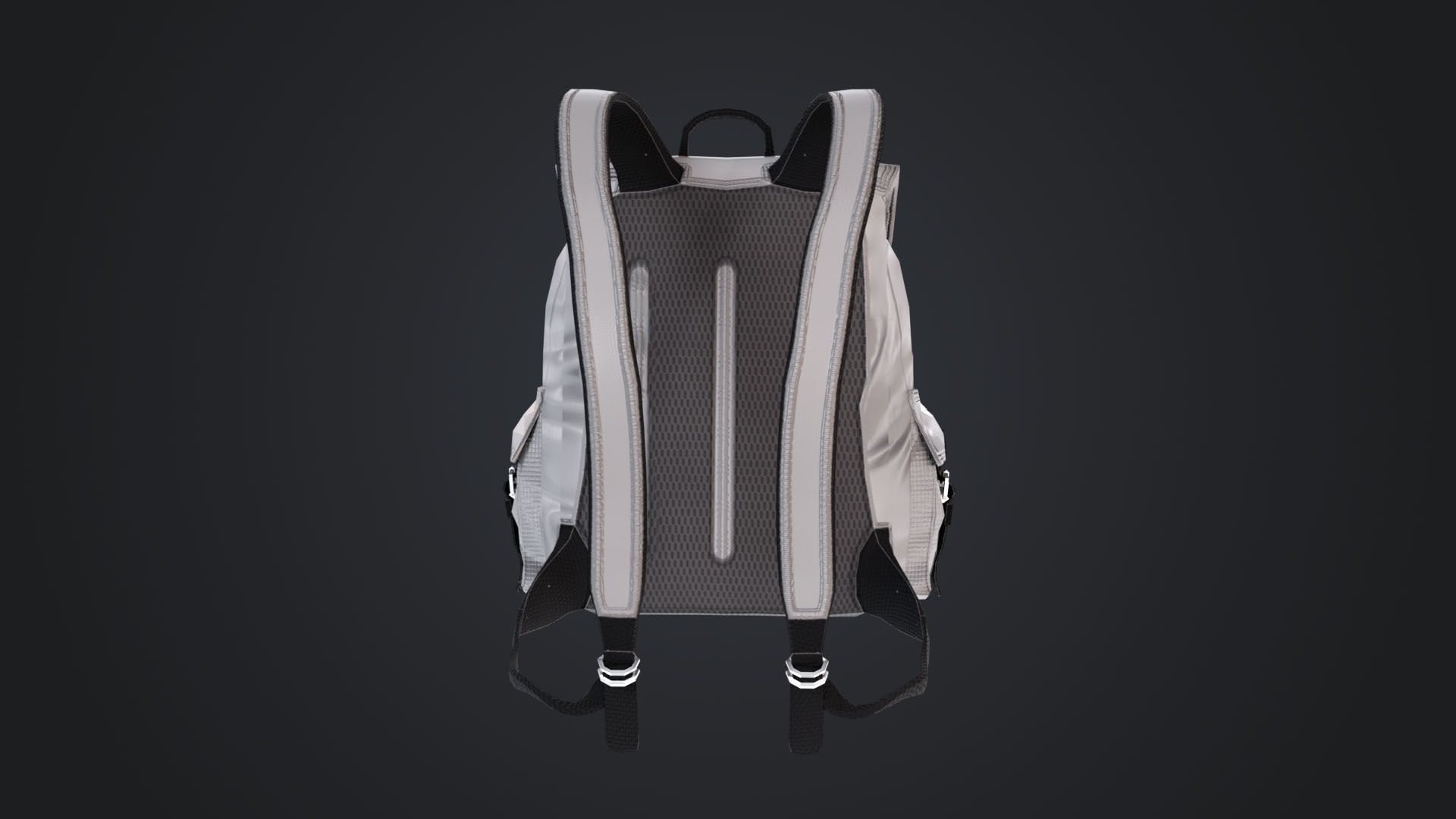 Camping Backpack Low-poly 3D model_4