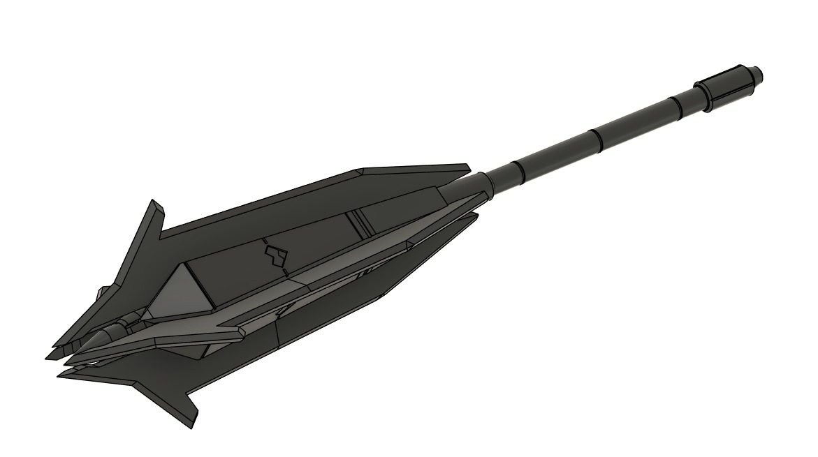 Barbatos Dual Mace Optional Set - 144 Scale 3D print model_3