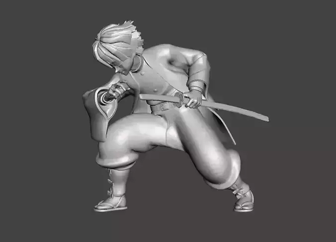 Zenitsu Agatsuma 3D Model 3D print model