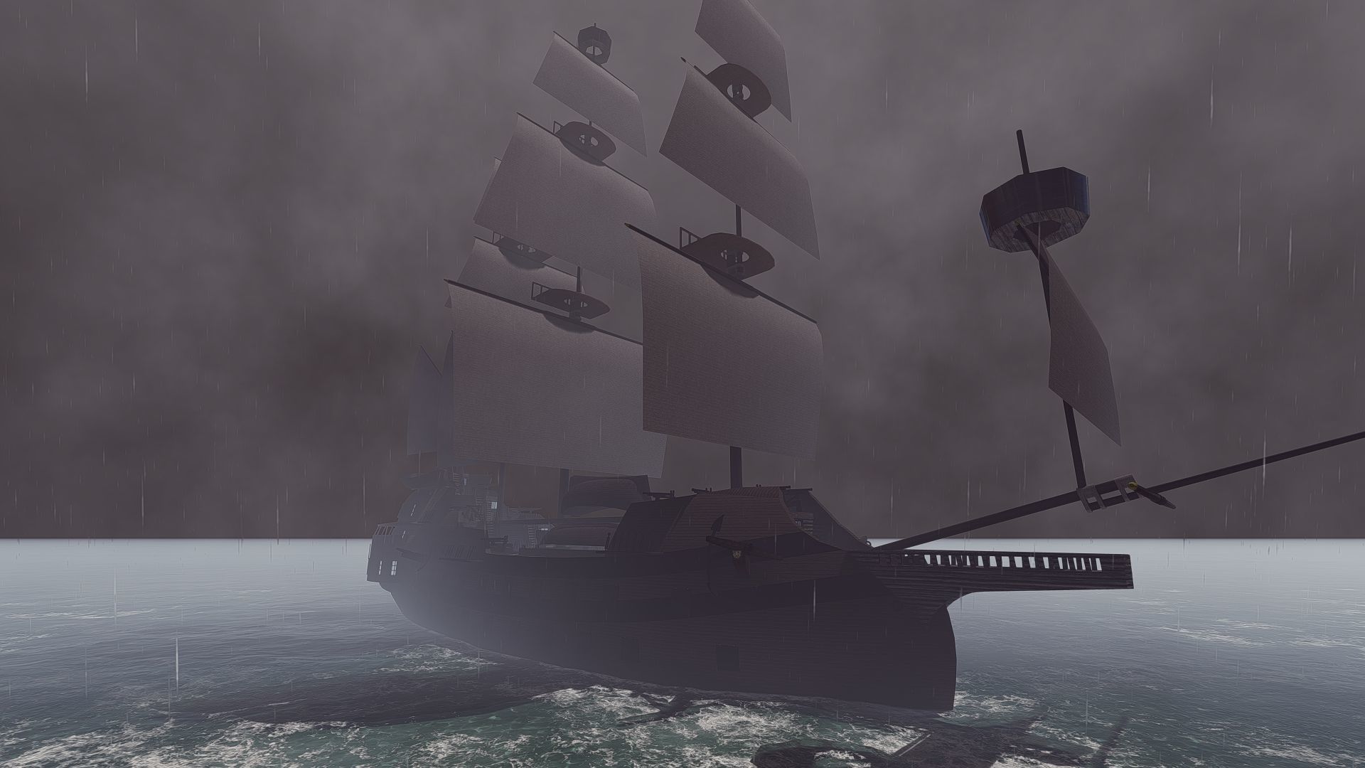 Galeon Ship-Galeon pirate ship-battle ship 3D model_9