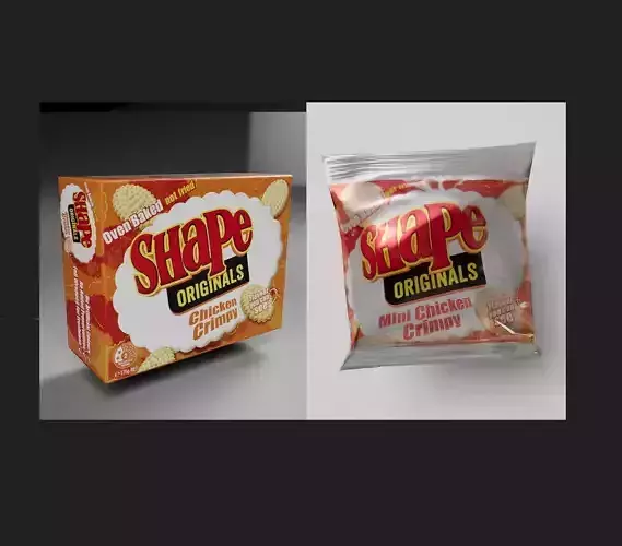 ASSET Australian Snacks Shapes Chips Box and Small pack
