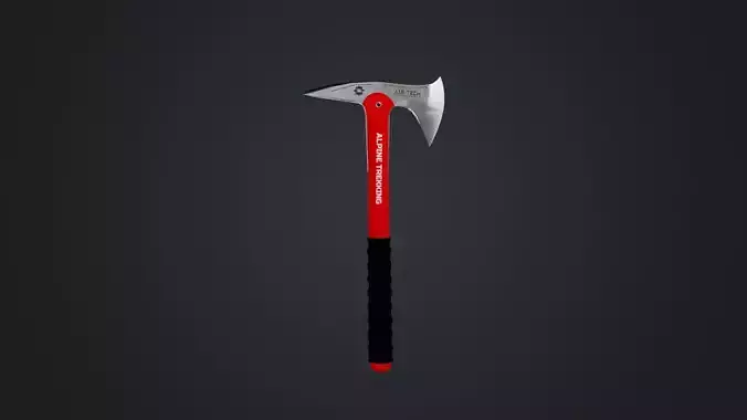Ice axe Low-poly 3D model