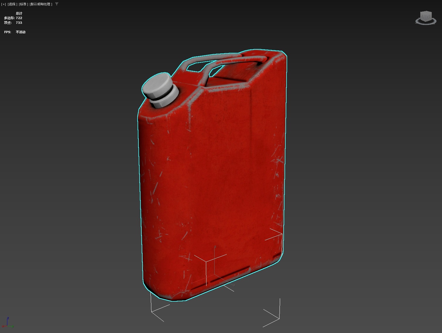Fuel Can Low-poly 3D model_10
