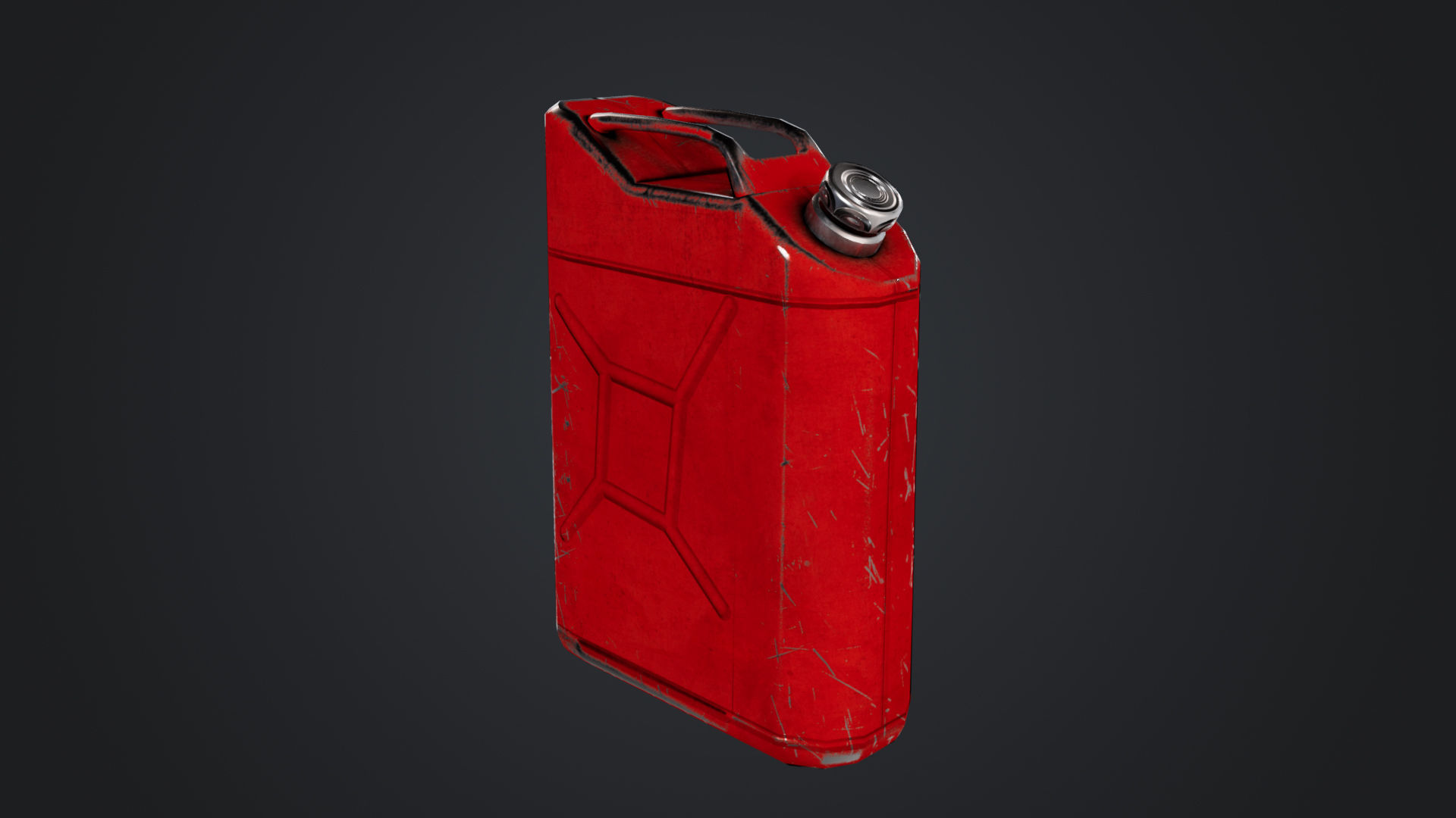 Fuel Can Low-poly 3D model_1