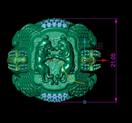 Two Lion Fighting Ring 3D print model 3D print model_9