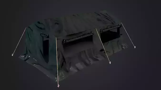 Camp Tent Low-poly 3D model