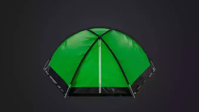 Camp Tent Low-poly 3D model