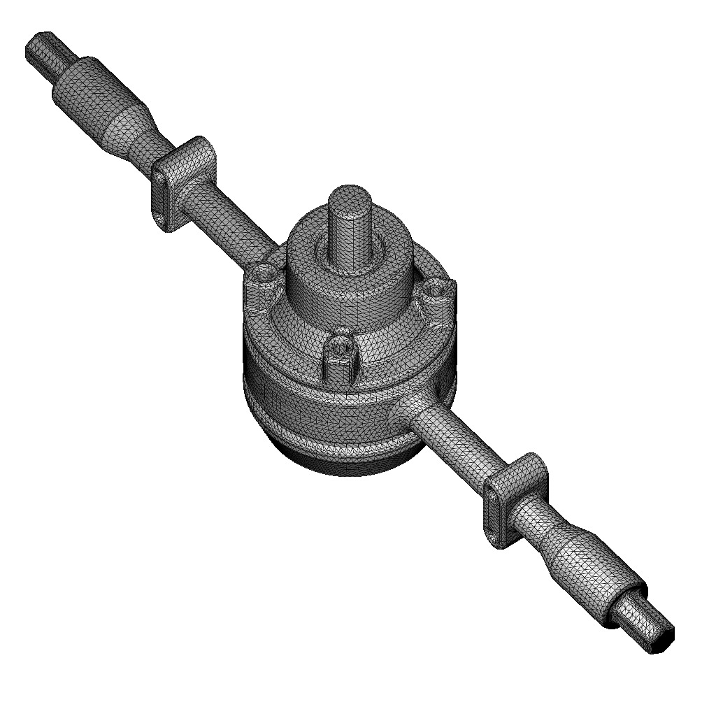 Truck Rear Axle 3D print model_3