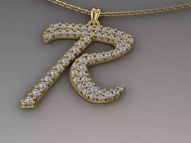 Letter R pendant