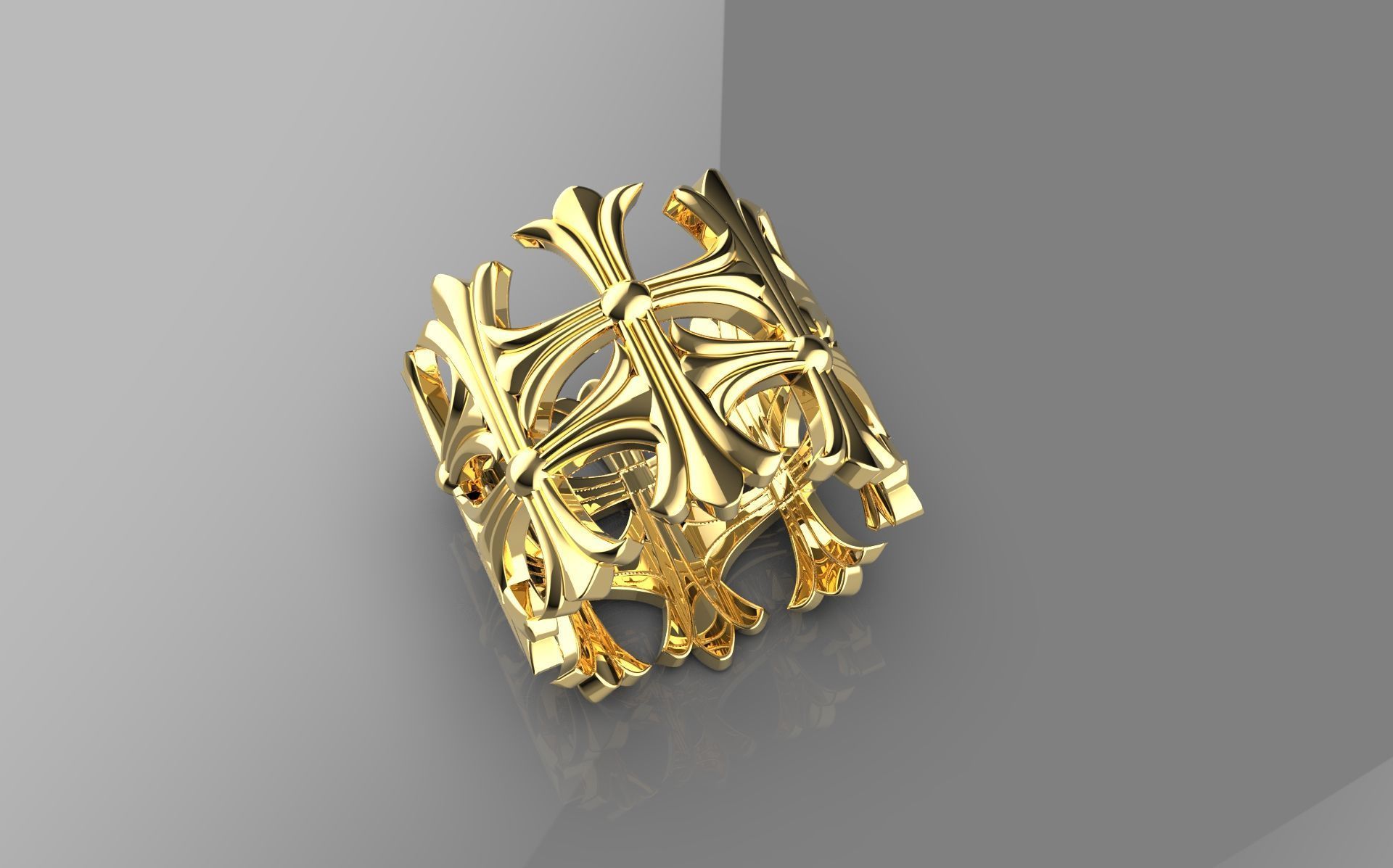 Cross Ring 3d Model 3D print model_1