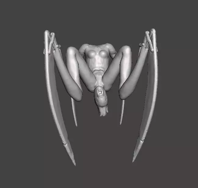 SH FEMALE NEEDLER MINIATURE MODEL HORROR FANTASY SCIFI GAMES RPG 3D print model