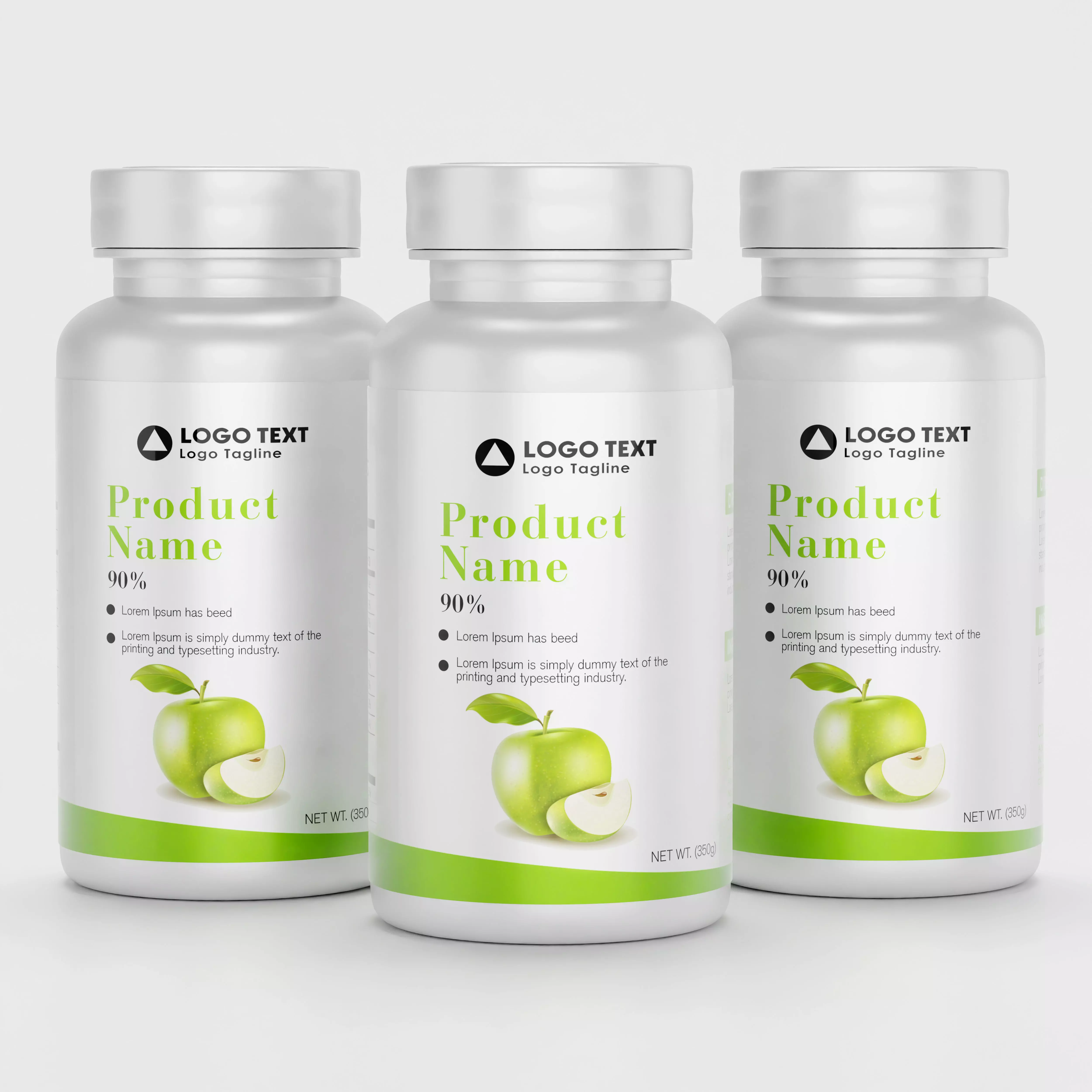 High-Quality 3D Supplement Bottle with Label Model 3D model_0