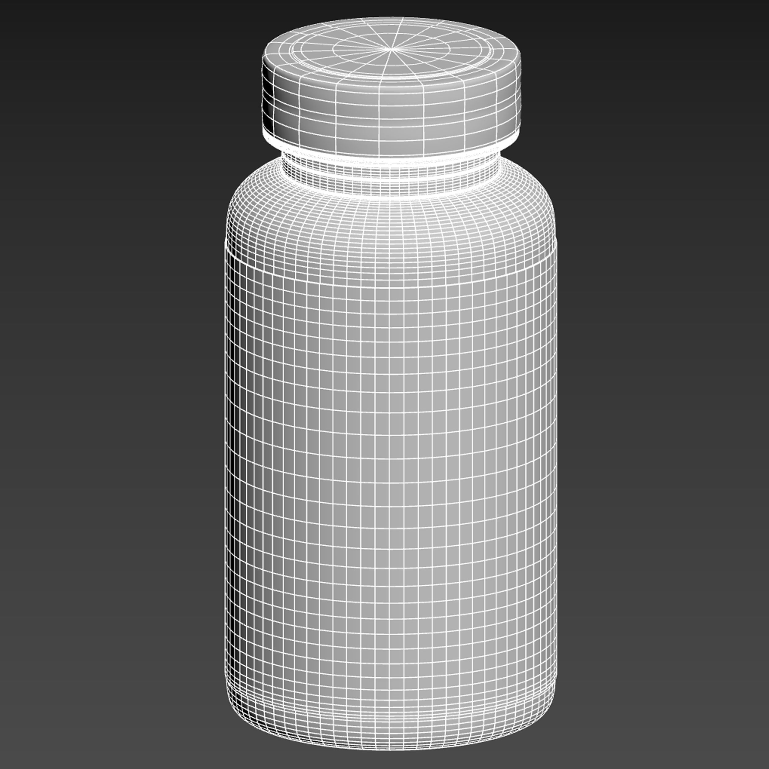 High-Quality 3D Supplement Bottle with Label Model 3D model_5