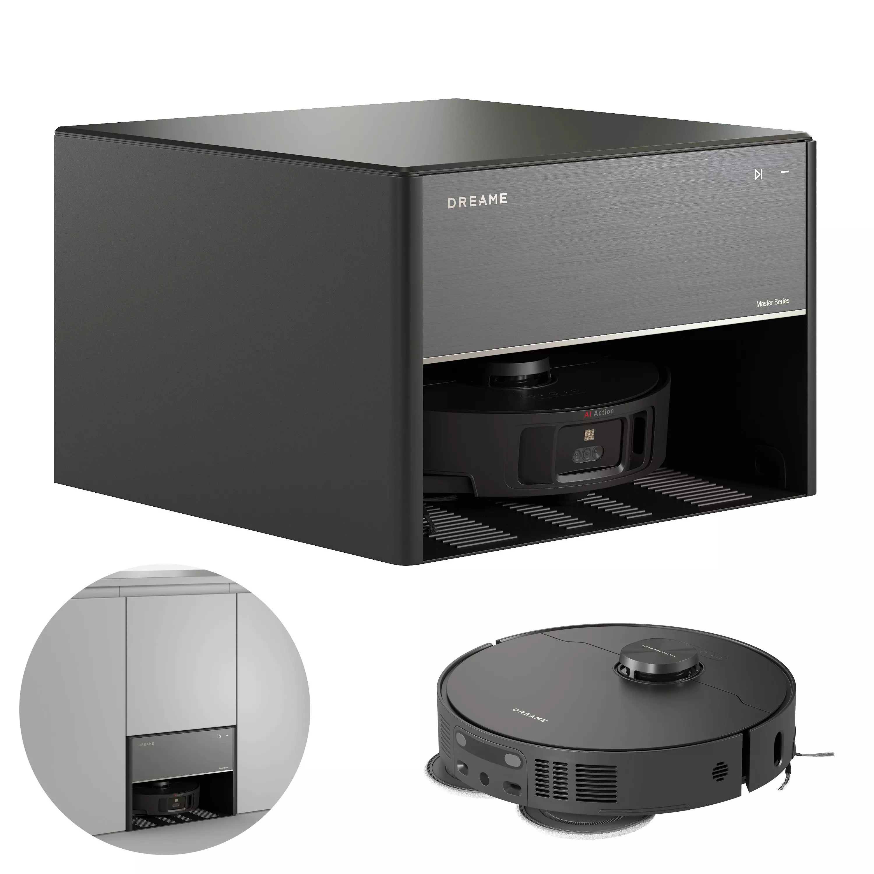 Built-in Dreame X40 Master Robot Vacuum Cleaner 3D model_0