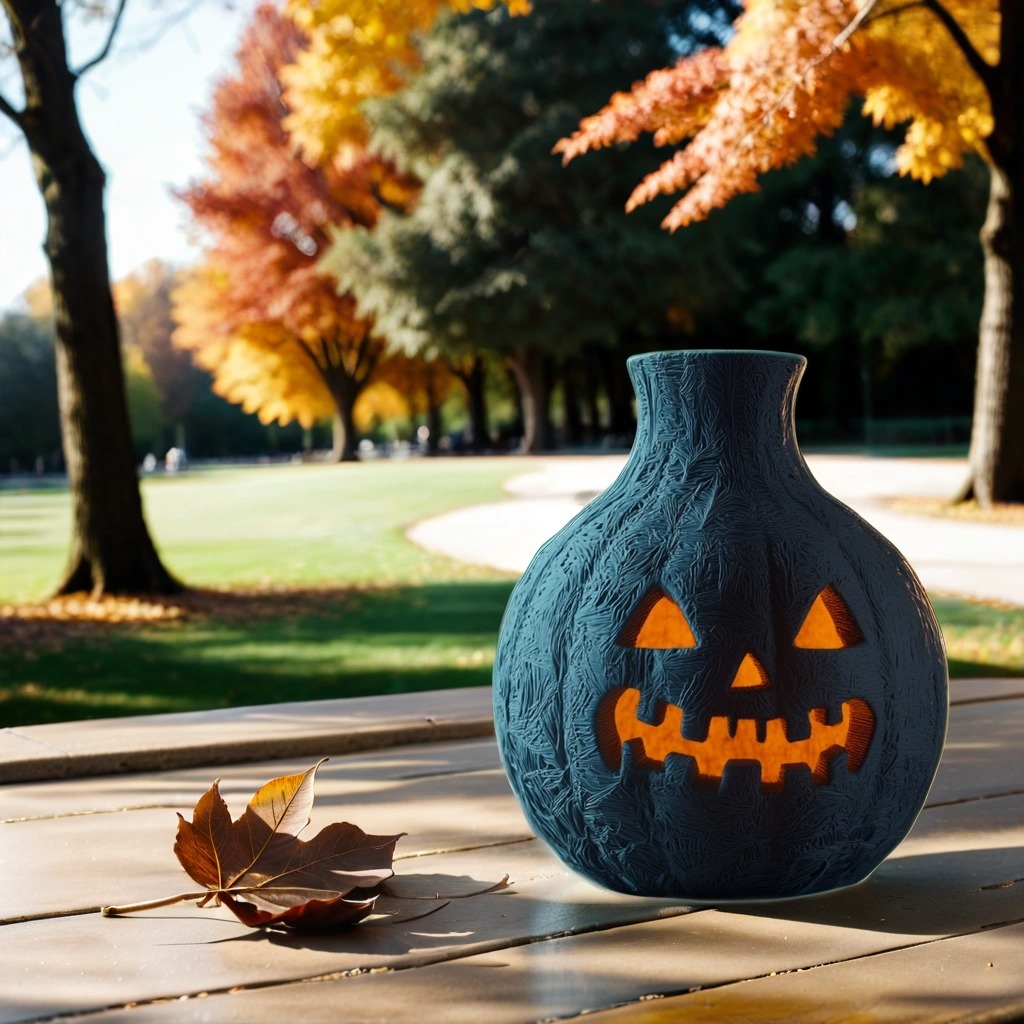 Pumpkin Head Vase for Halloween Decor 3D print model_2
