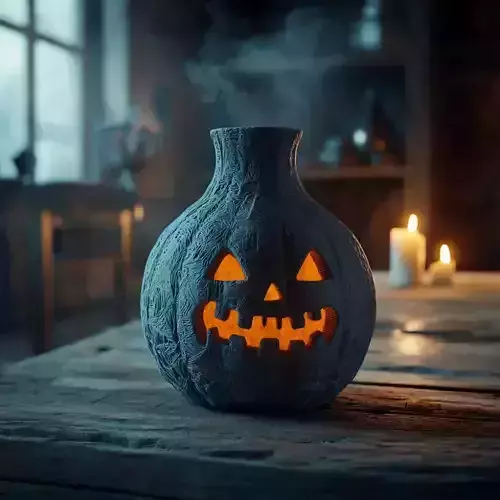 Pumpkin Head Vase for Halloween Decor