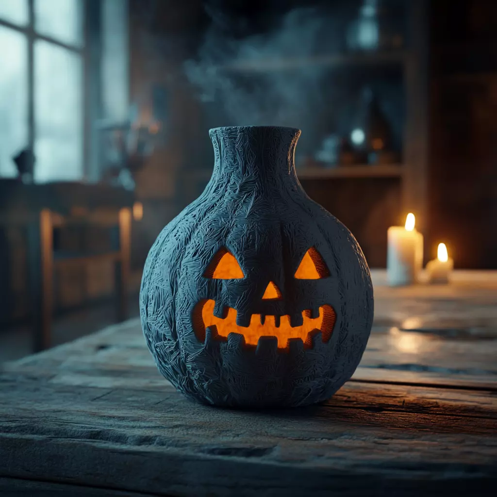 Pumpkin Head Vase for Halloween Decor 3D print model_0