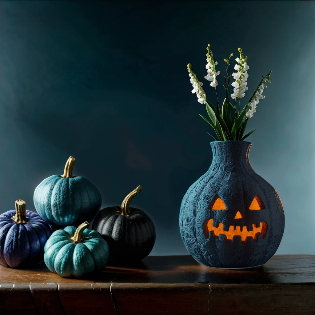 Pumpkin Head Vase for Halloween Decor 3D print model_1