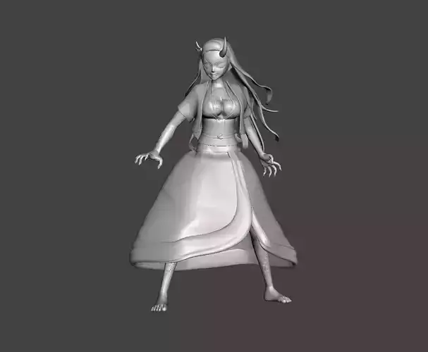Nezuko Kamado Demon form 3D Model