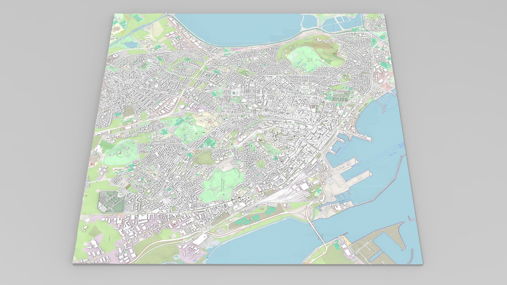 Cityscape Cagliari Italian island of Sardinia 3D model_7