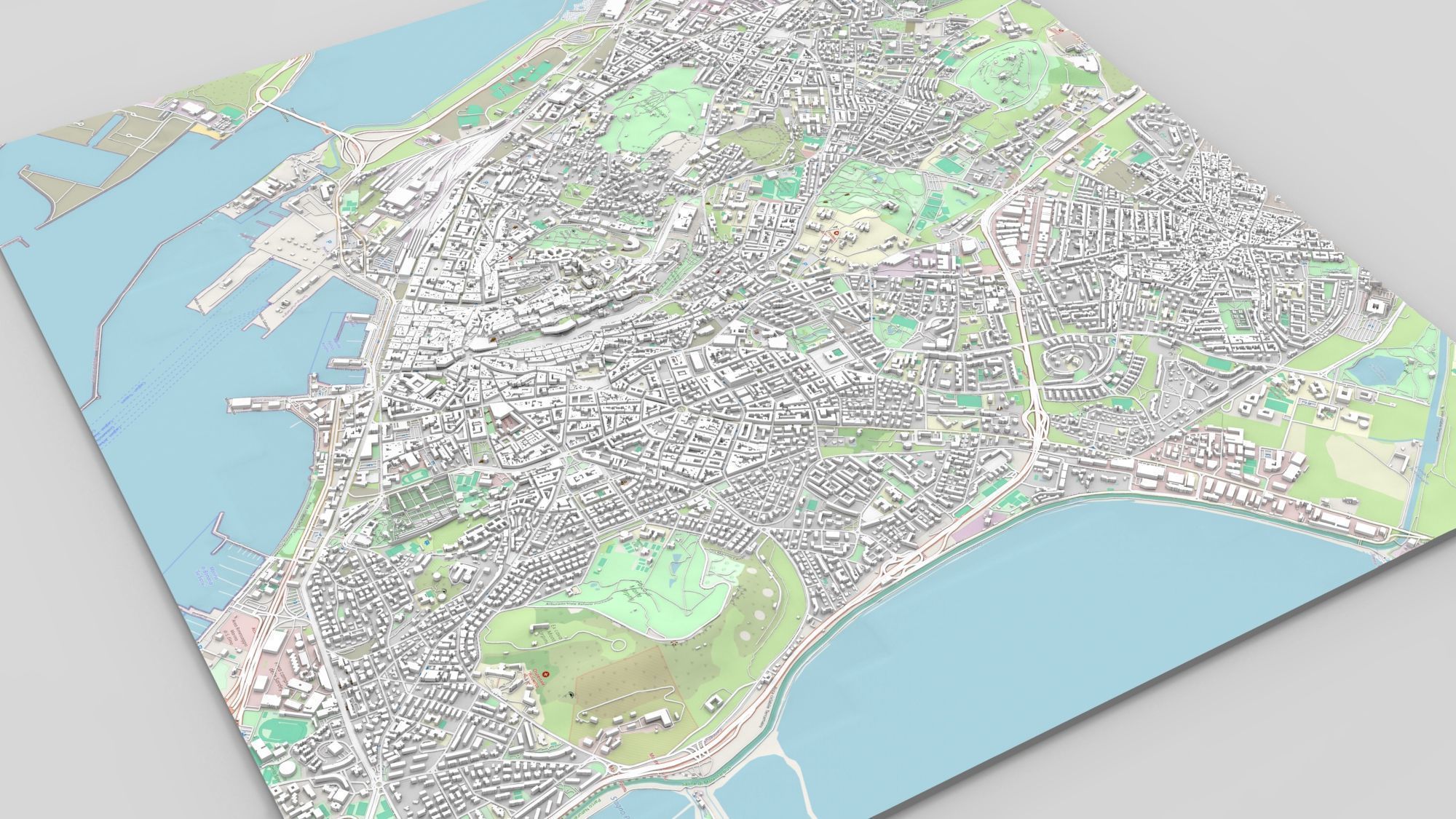 Cityscape Cagliari Italian island of Sardinia 3D model_10
