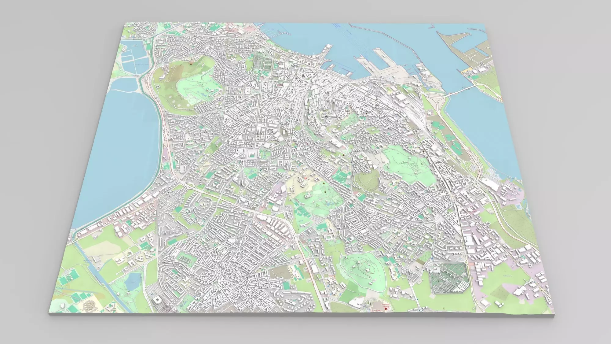 Cityscape Cagliari Italian island of Sardinia 3D model_0