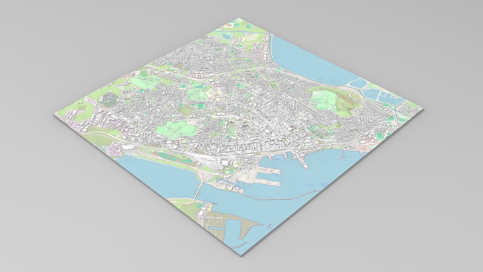 Cityscape Cagliari Italian island of Sardinia 3D model_13