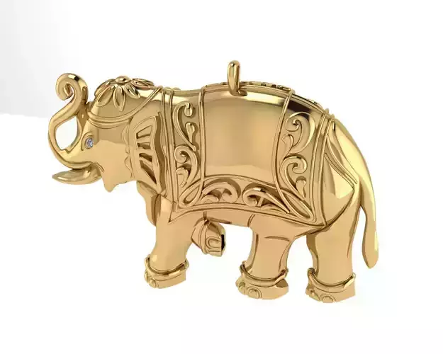 Diamond pendant 3d render