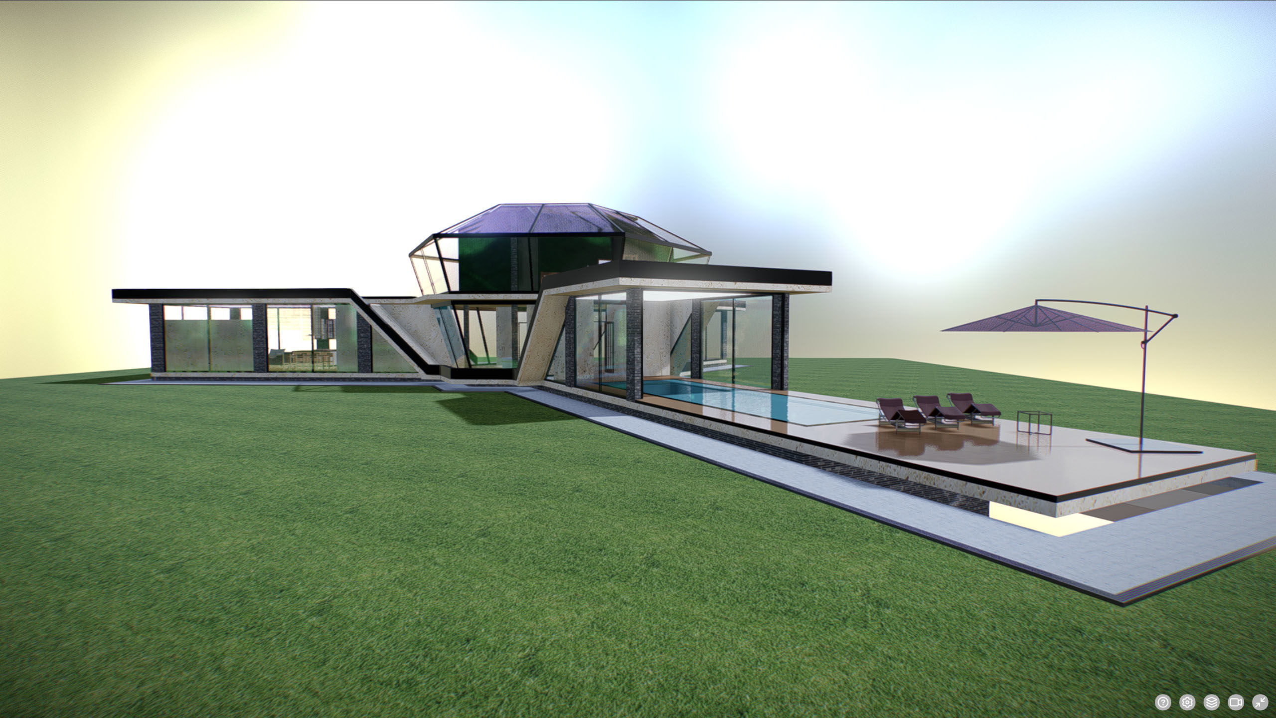 P0008 Archicad 3d Model Diamond Residence Concept 3D model_5