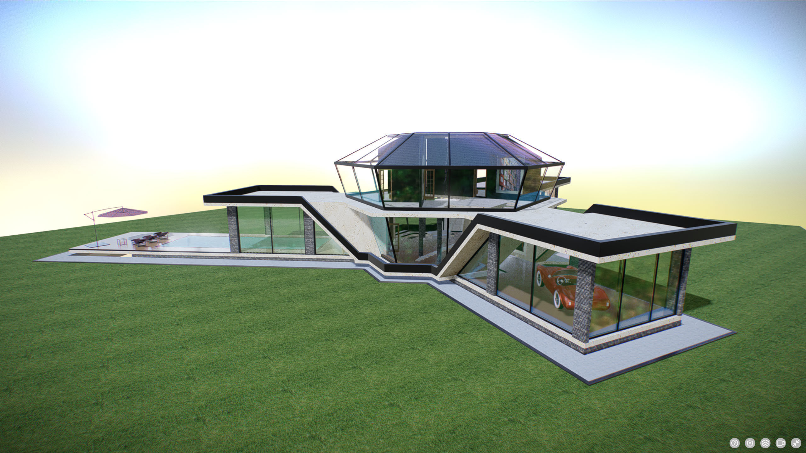 P0008 Archicad 3d Model Diamond Residence Concept 3D model_7