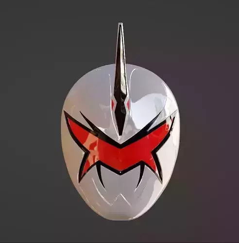 Power Rangers Dino Thunder White Ranger Abarekiller helmet 3D print model