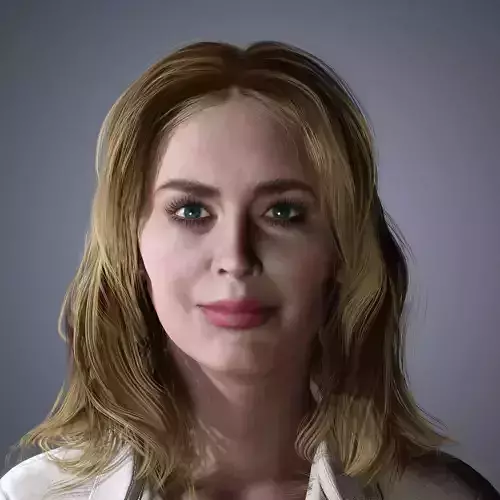 Emily Blunt Character 3D Model Low-poly 3D model