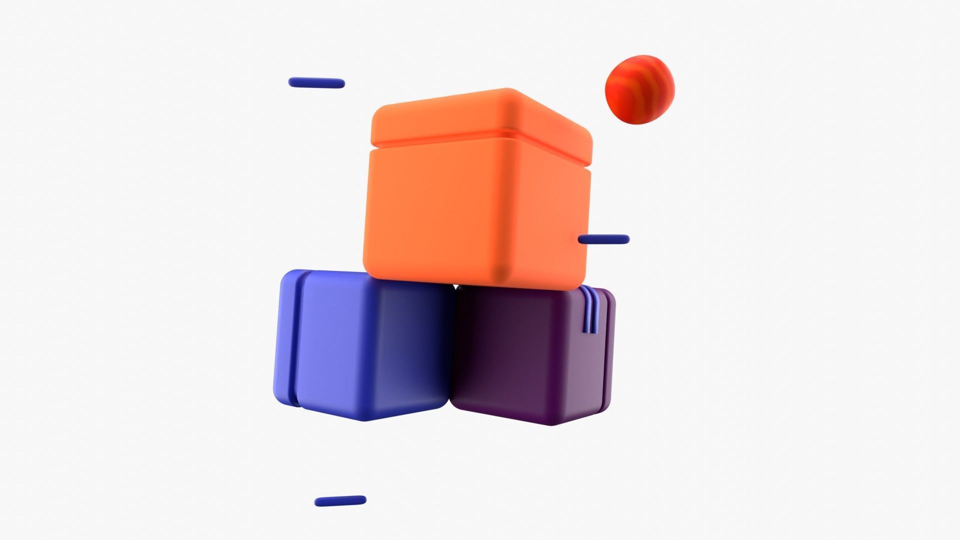 Blockchain 3D model_9