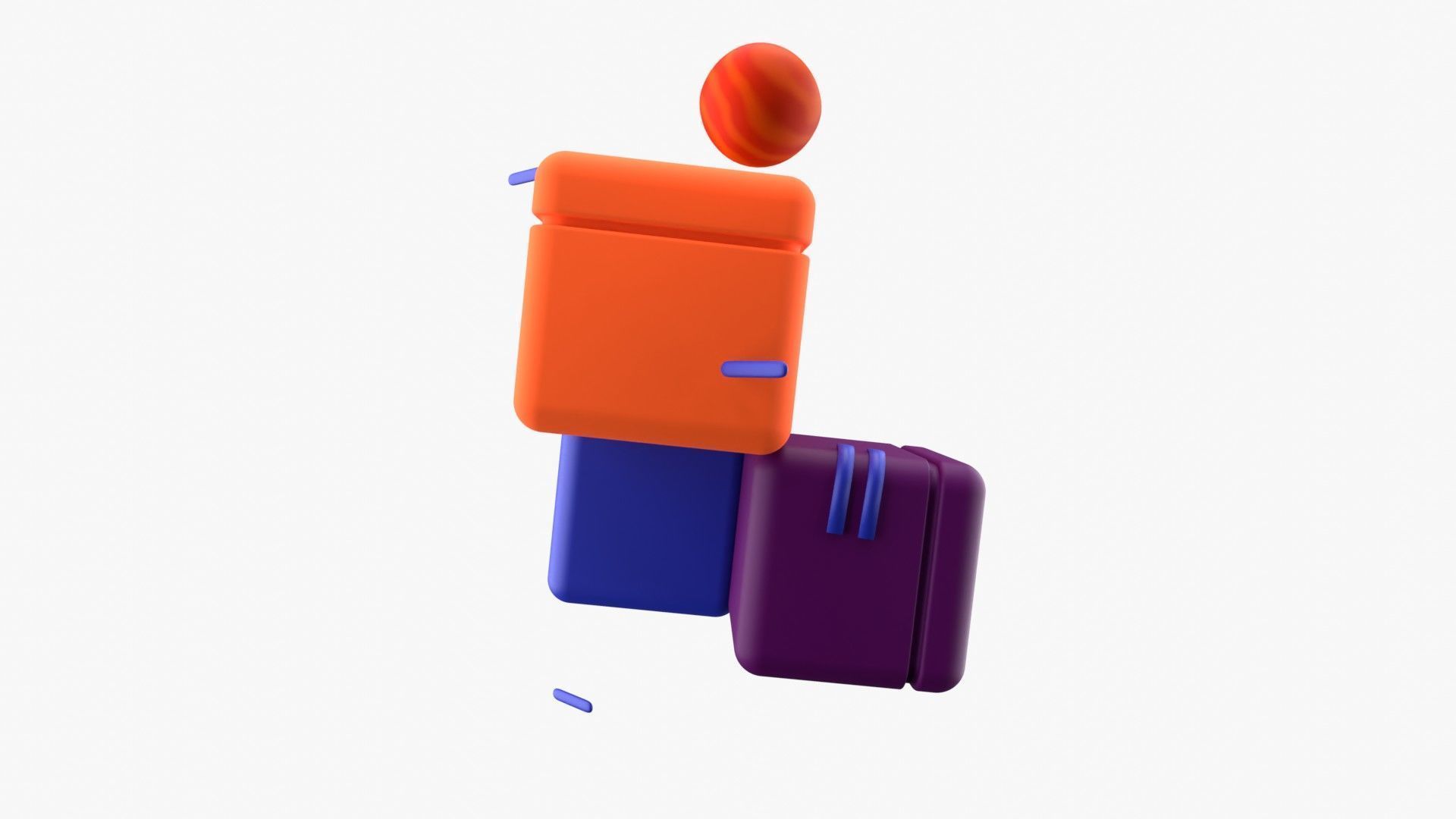 Blockchain 3D model_12