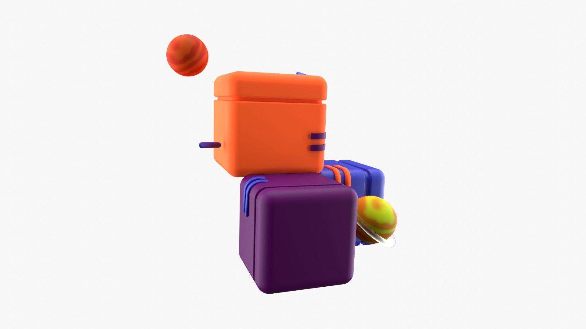 Blockchain 3D model_16