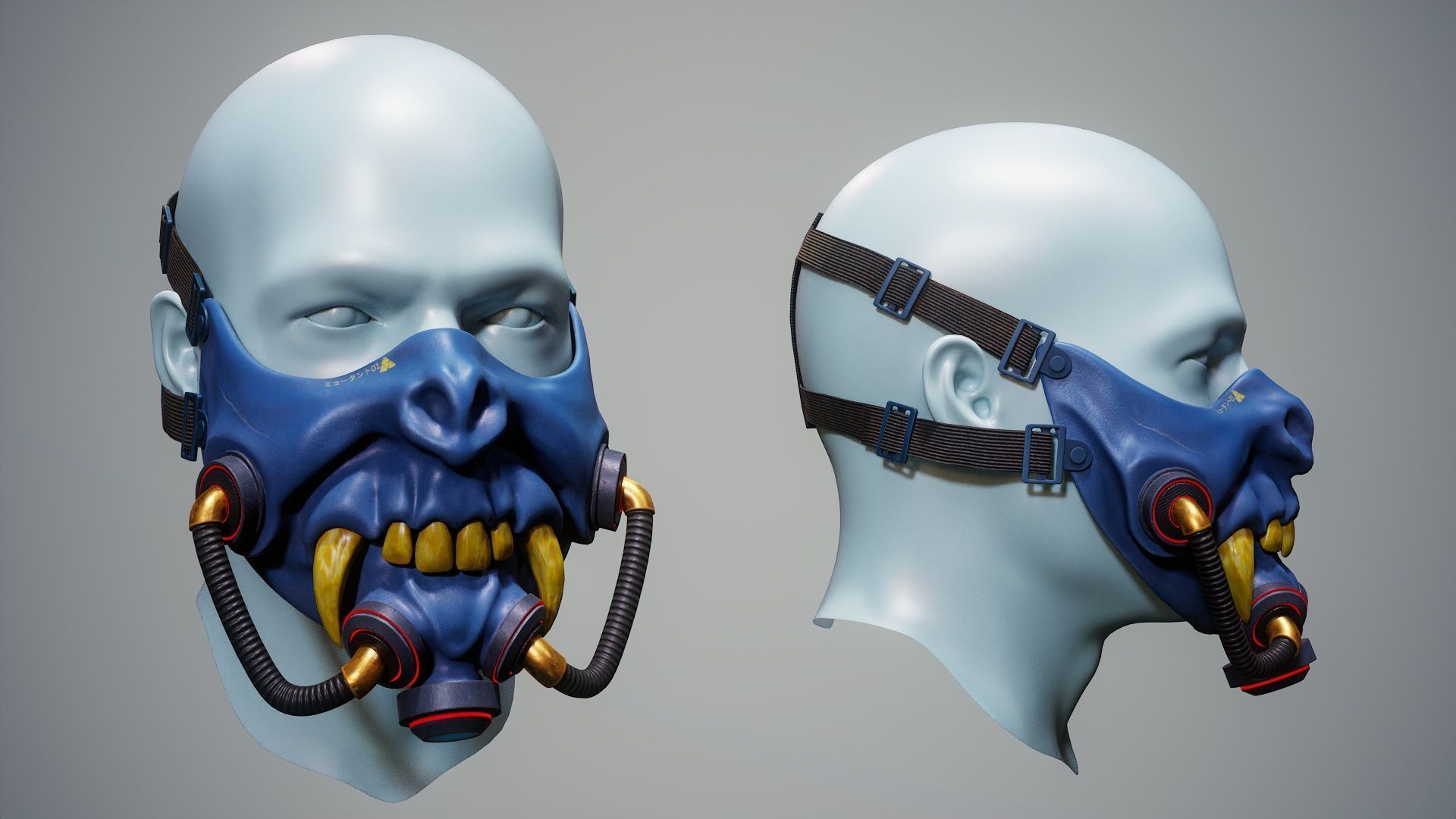 Cyber Mask 01 Low-poly 3D model_1