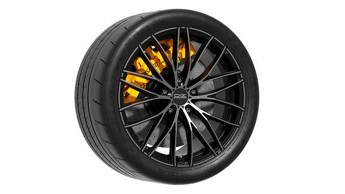 OZ racing and Michelin Pilot Sport Cup 2 3D model