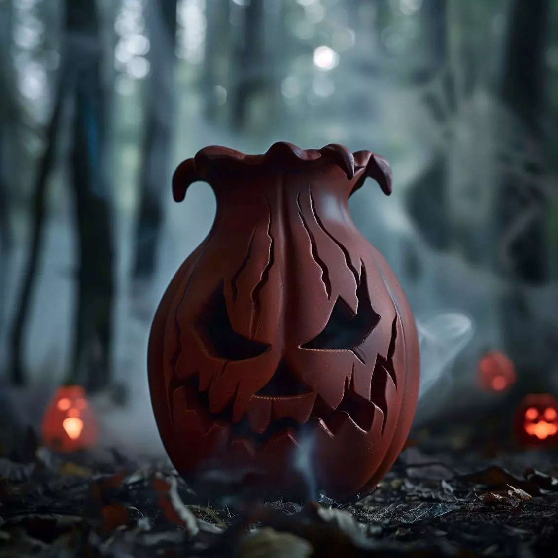 Creepy Pumpkin Vase Free 3D print model