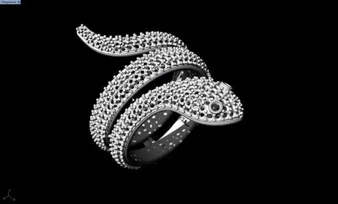 Gem snake ring