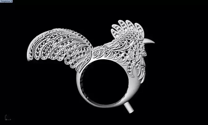 Rooster jewelry ring