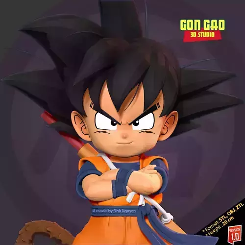 Kid Son Goku - Dragon Ball Fanart 3D print model