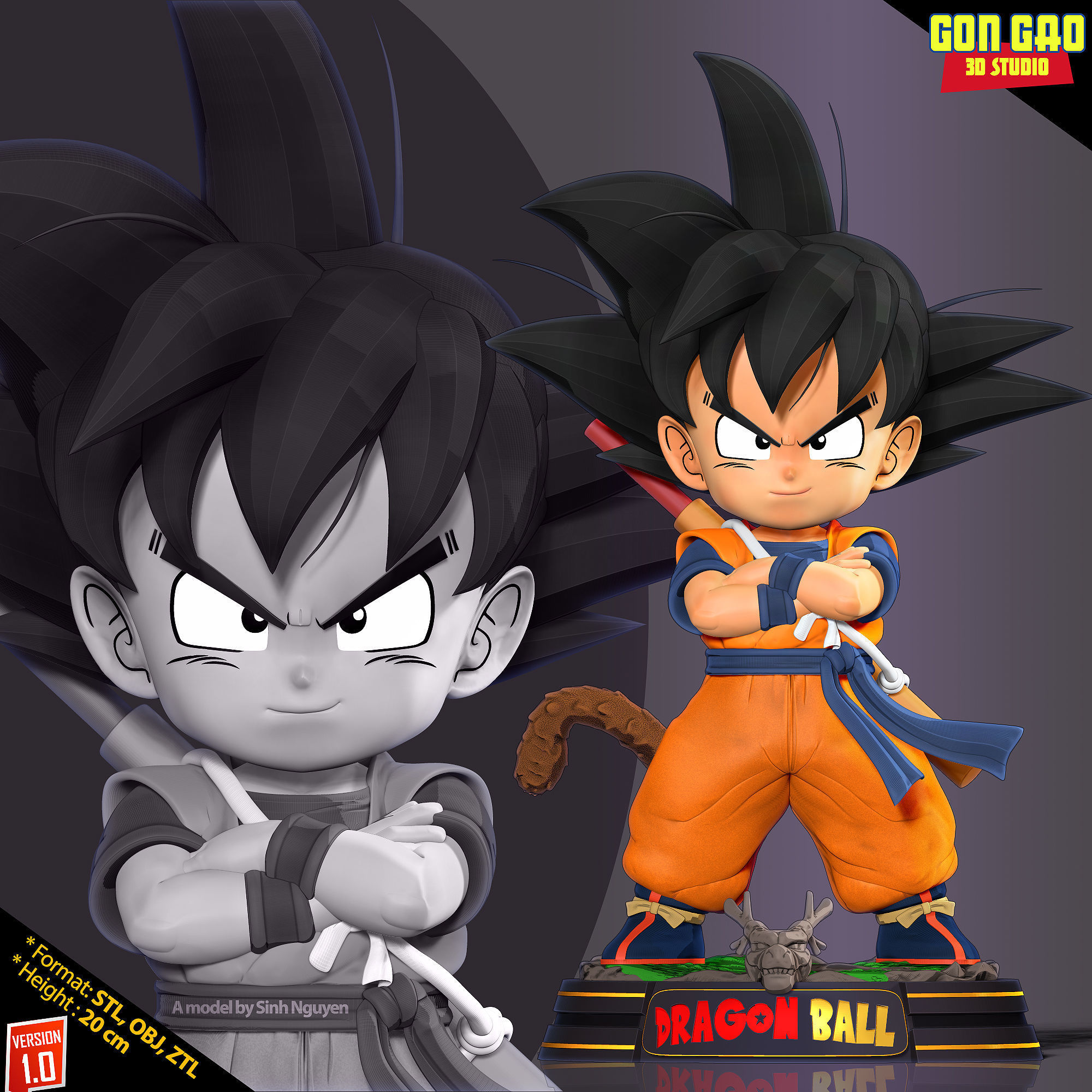 Kid Son Goku - Dragon Ball Fanart 3D print model_5