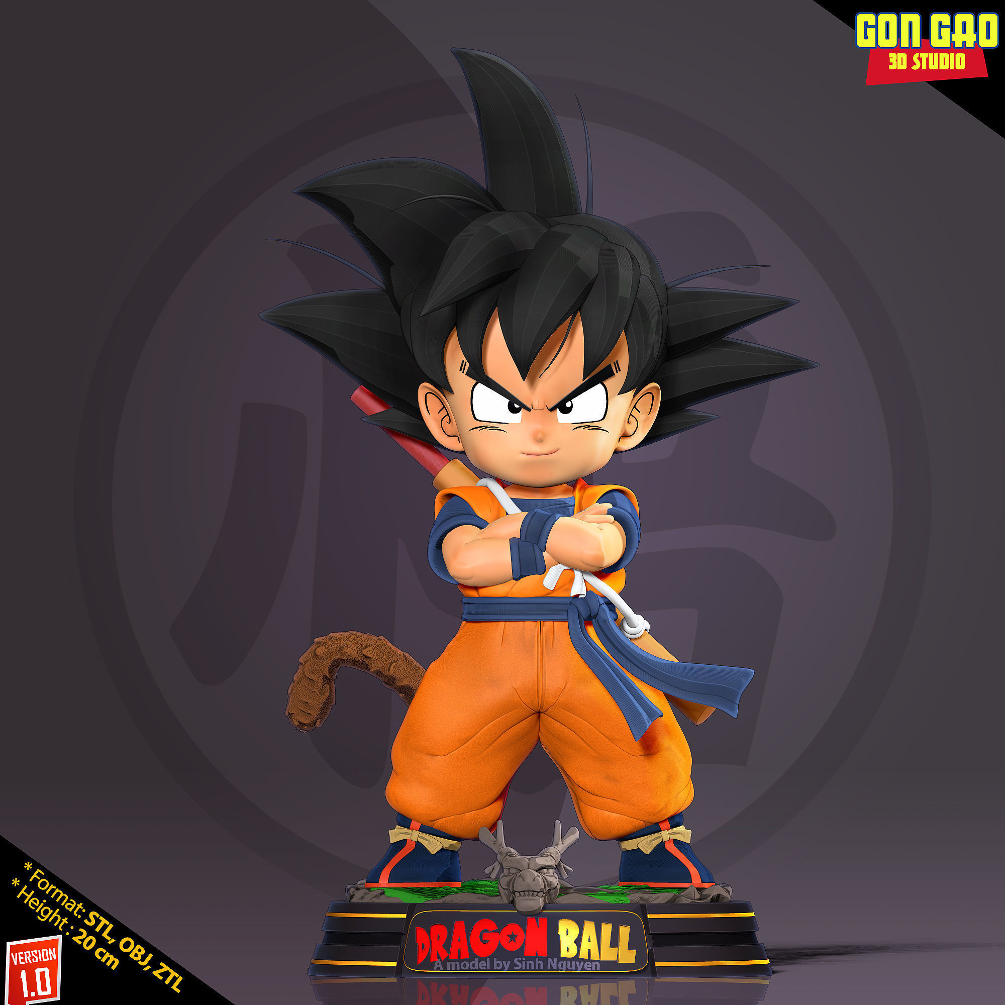 Kid Son Goku - Dragon Ball Fanart 3D print model_3