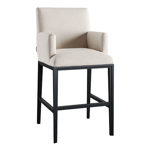 Lass bar stool with armrests 3D model