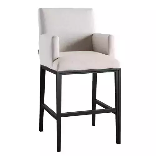 Lass bar stool with armrests 3D model