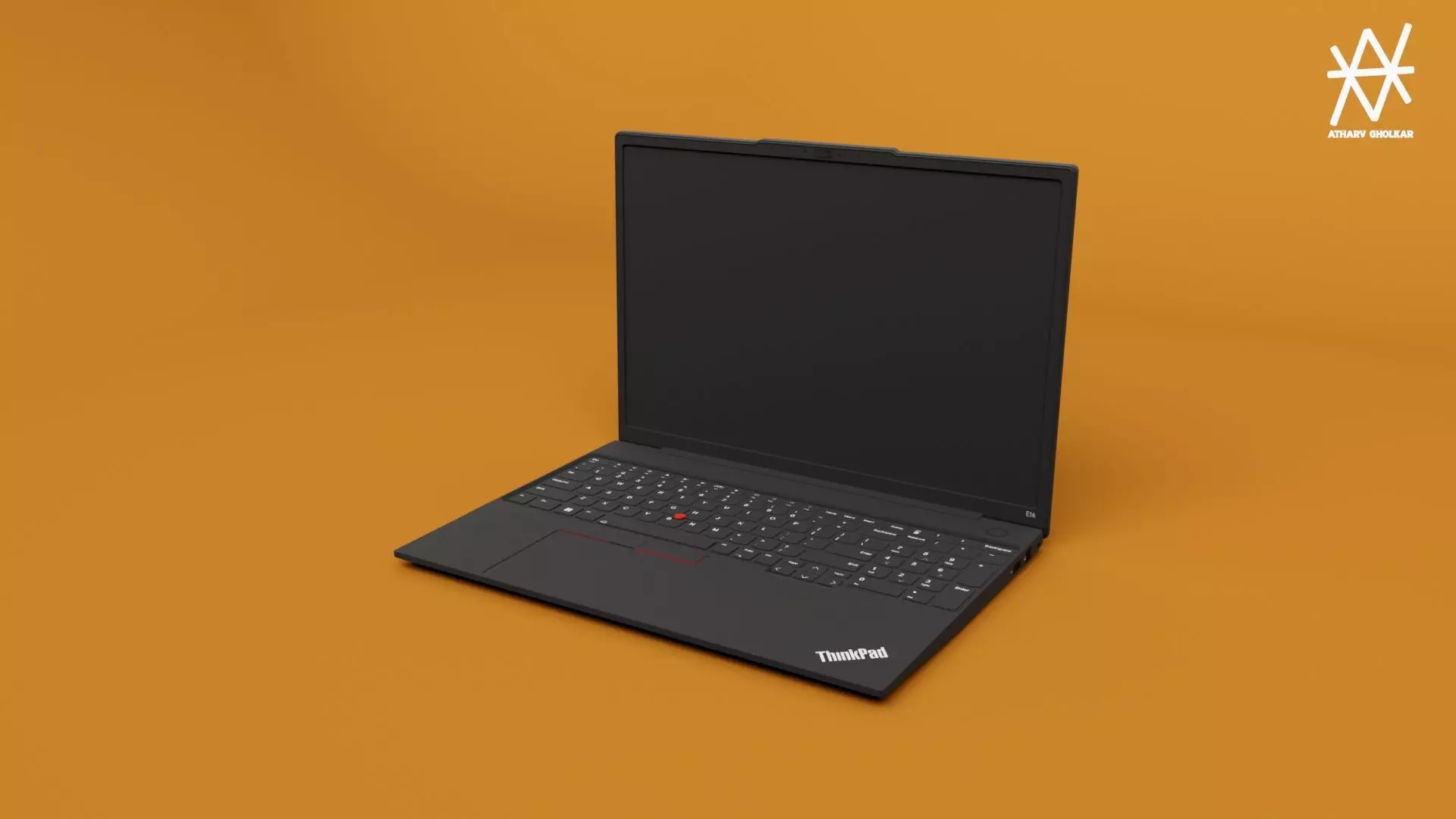 Lenovo Thinkpad Laptop TE16 Low-poly 3D model_0