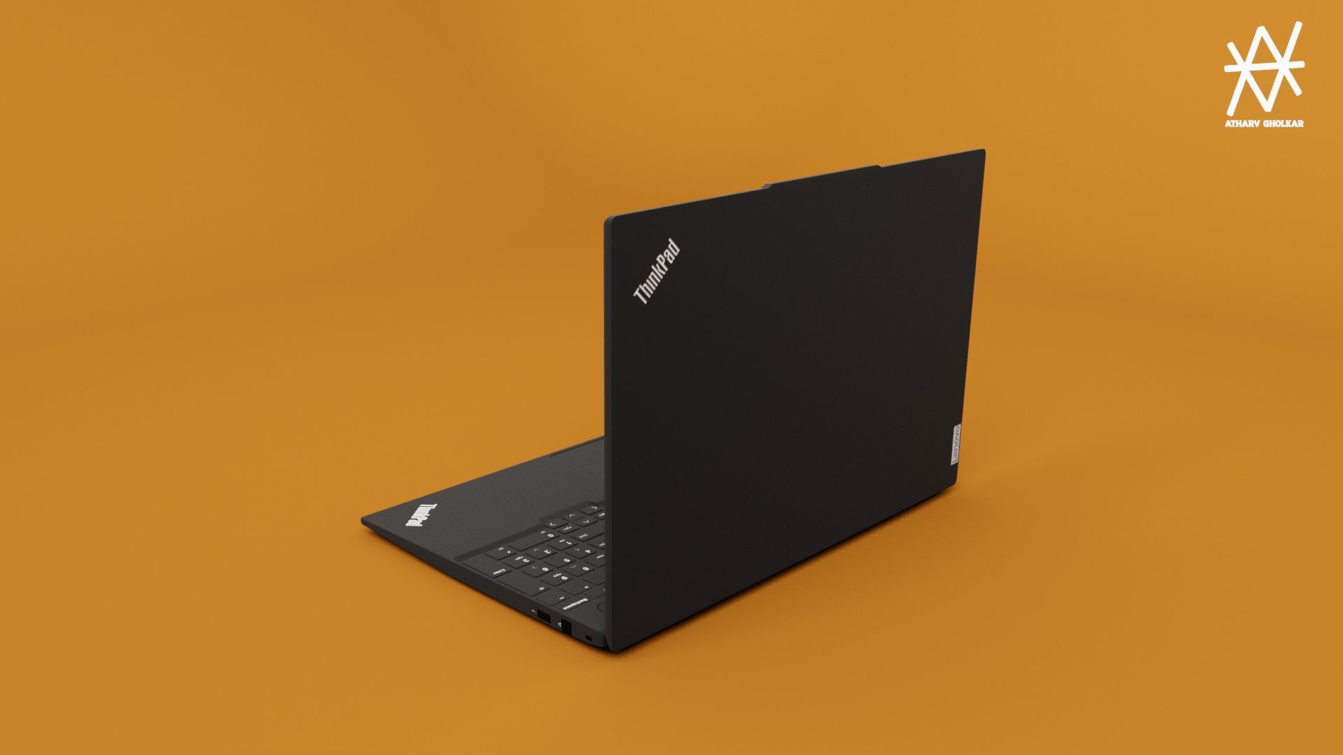 Lenovo Thinkpad Laptop TE16 Low-poly 3D model_2